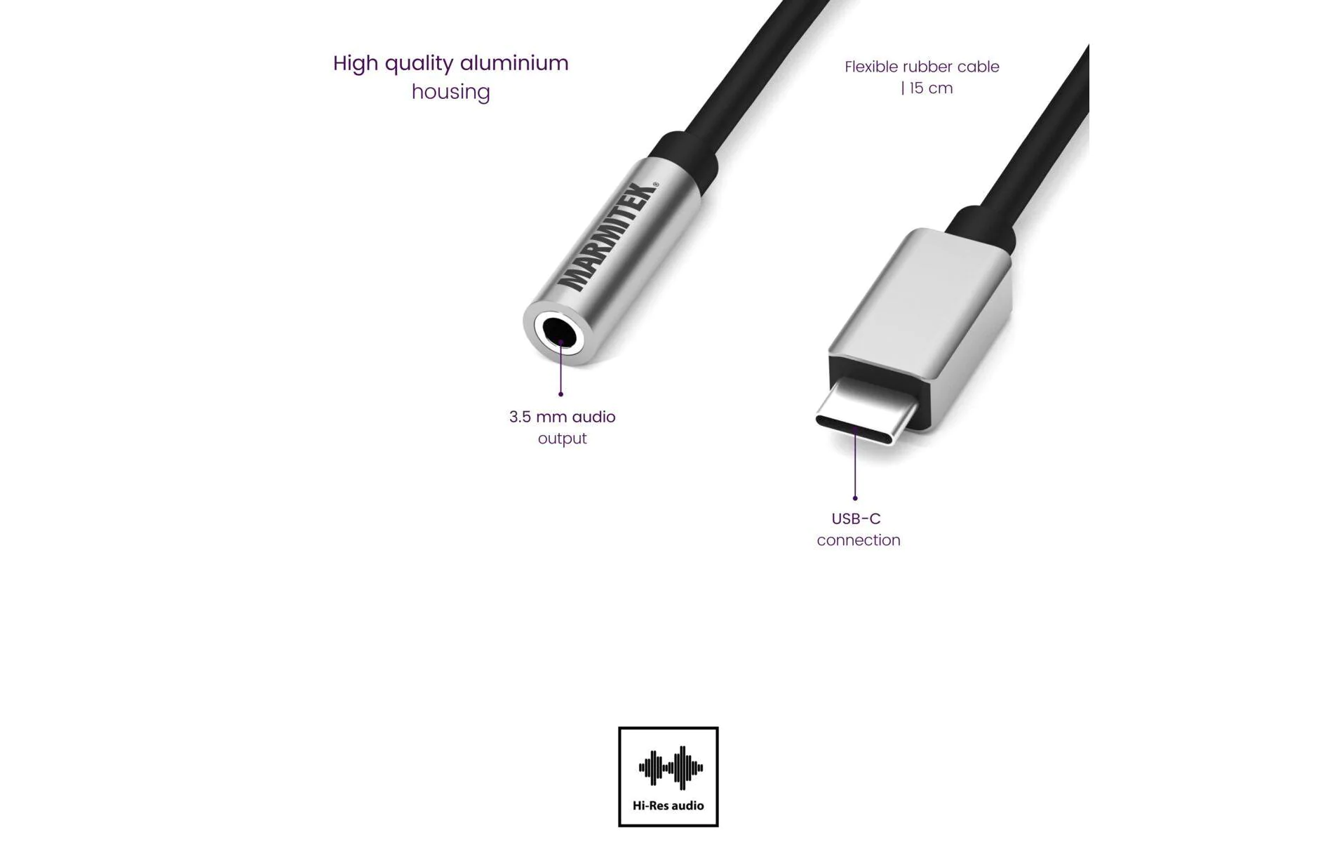 USB-C Adapter 3,5mm Klinke mit DAC